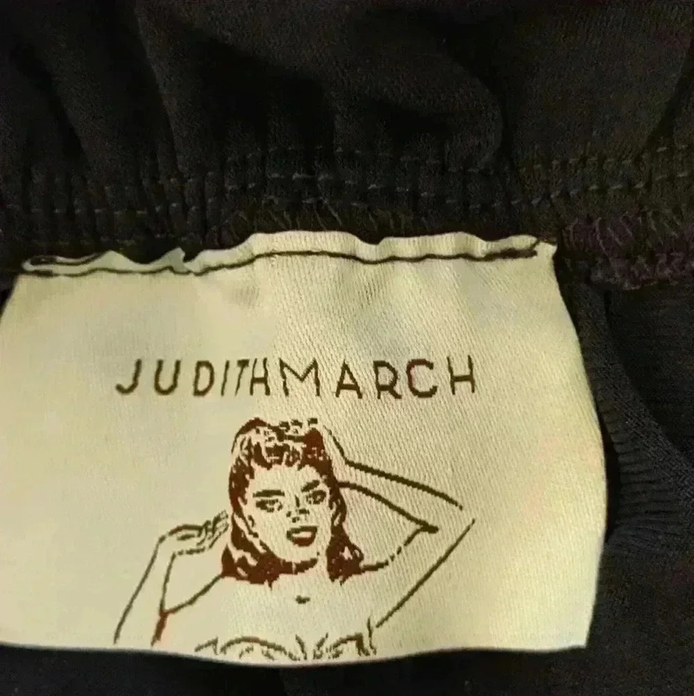 Judith March dress | One Shoulder | Navy | Colorful bow | Size Small - Picture 3 of 5